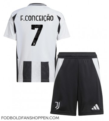 Juventus Francisco Conceicao #7 Hjemmebanetrøje Børn 2024-25 Kortærmet (+ Korte bukser)